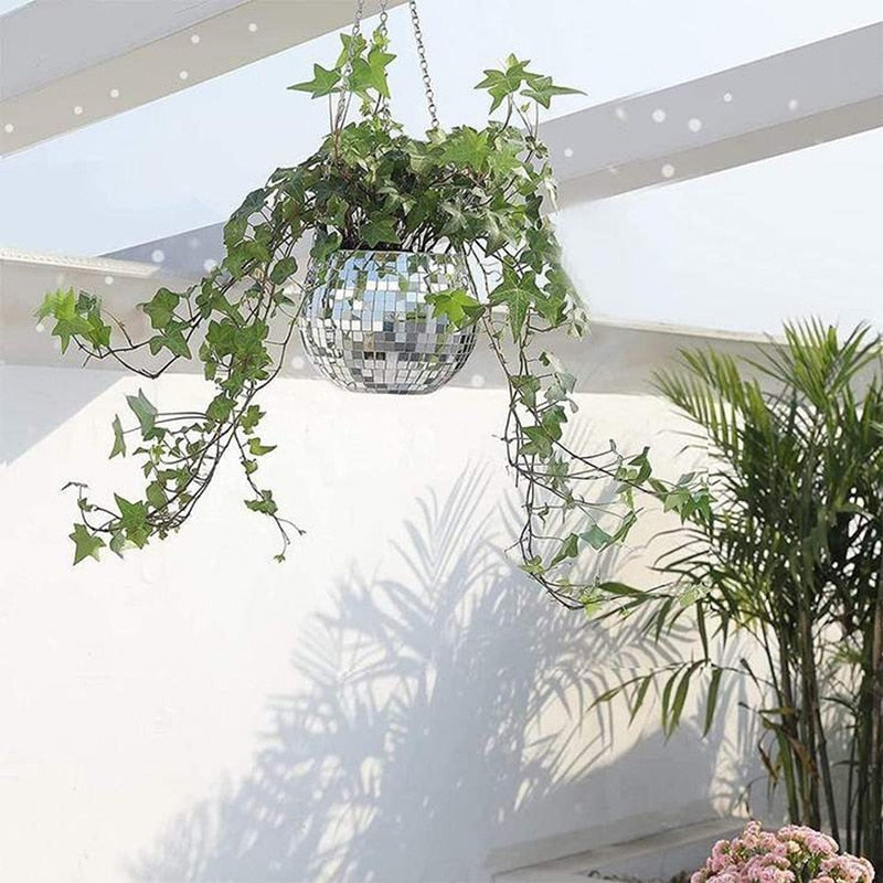 Disco Ball Hanging Vase