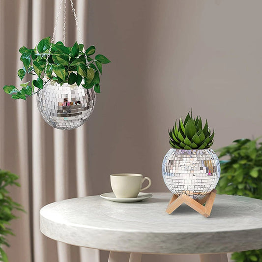 Disco Ball Hanging Vase