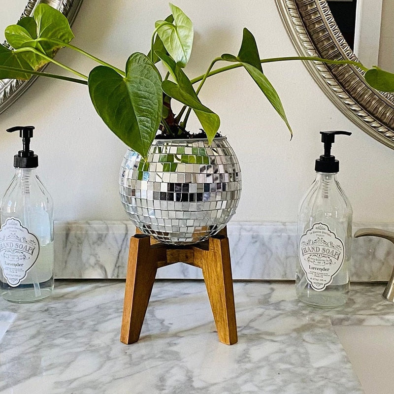 Disco Ball Hanging Vase